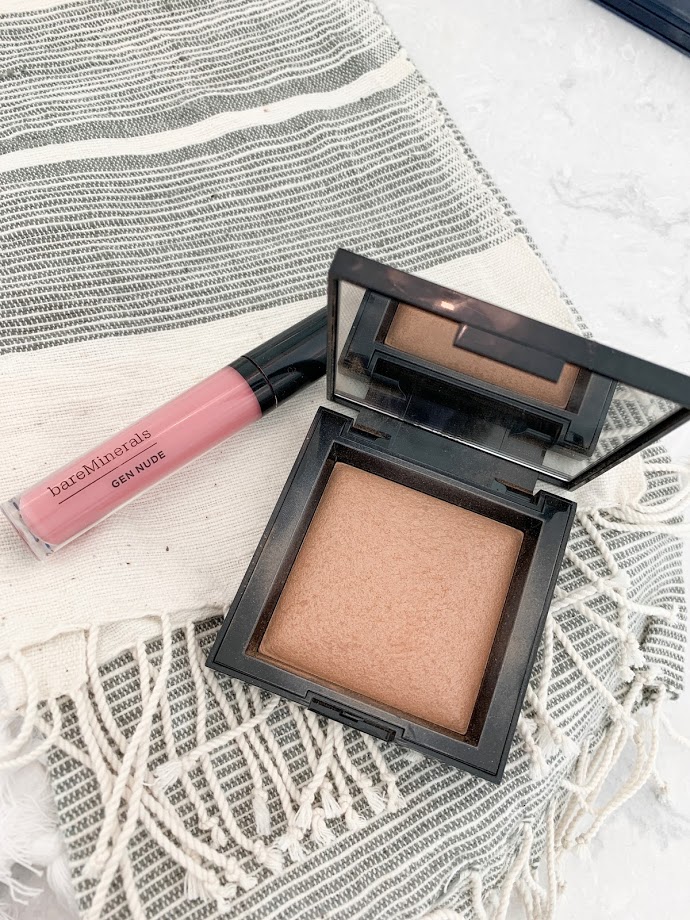 bare minerals lipgloss and bronzer