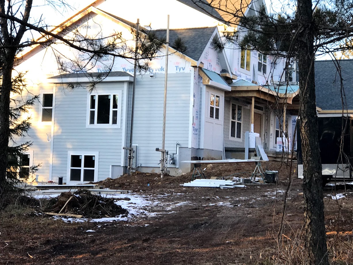 new construction with james hardie siding going up