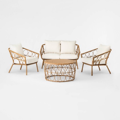 Target white best sale wicker outdoor furniture