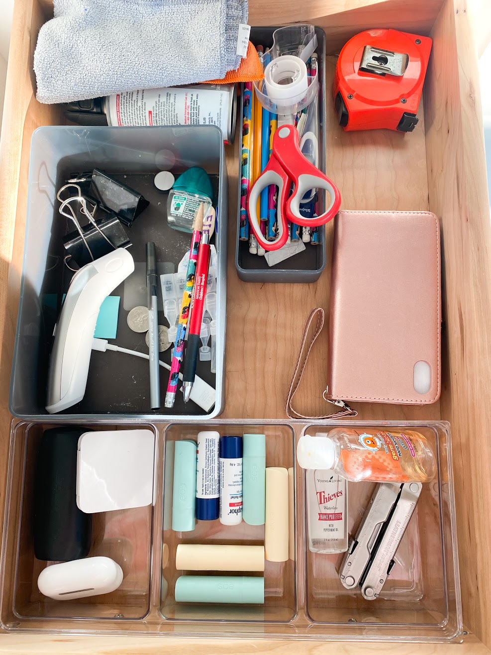 drawer storage and declutter