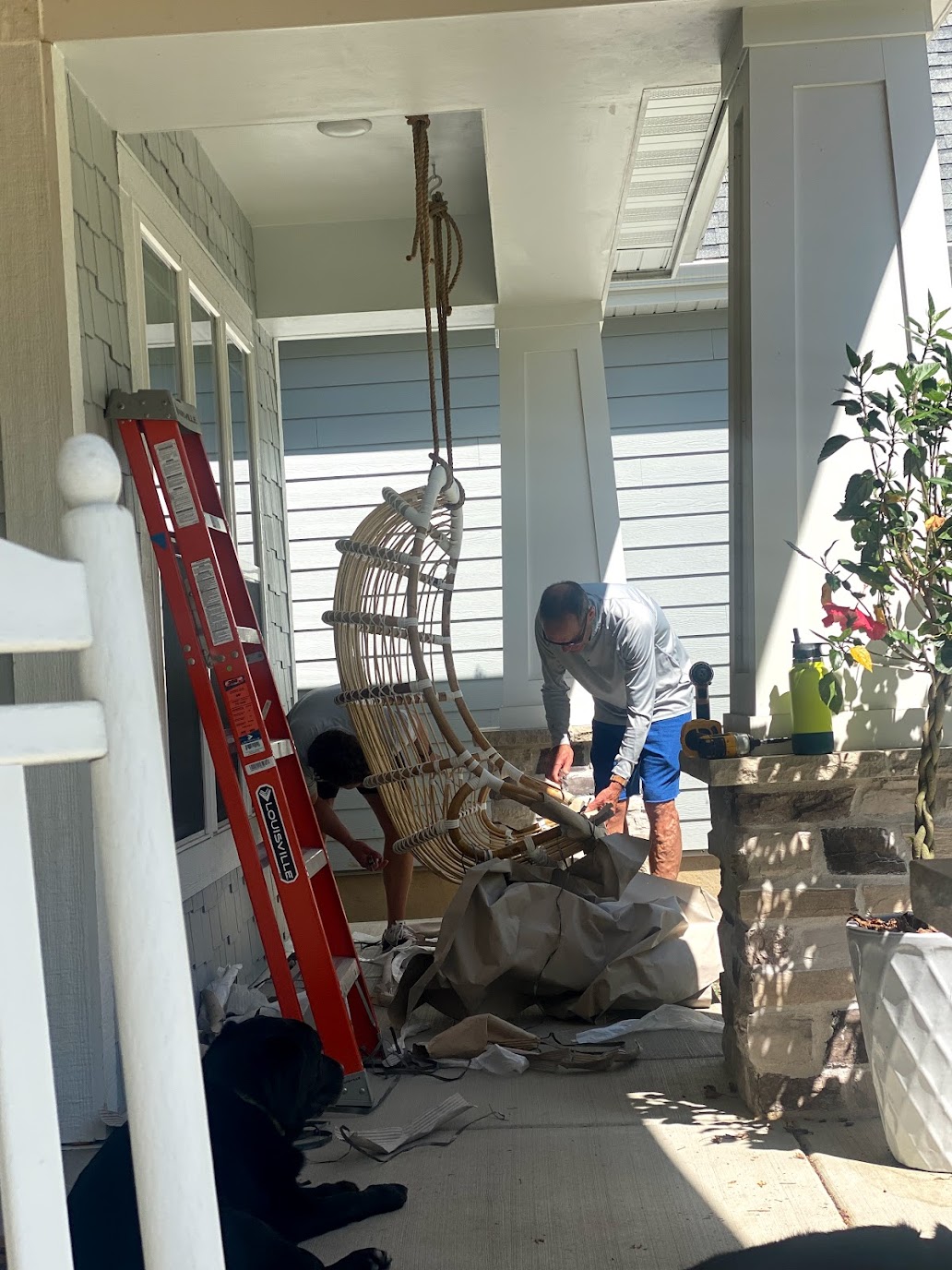 porch swing install