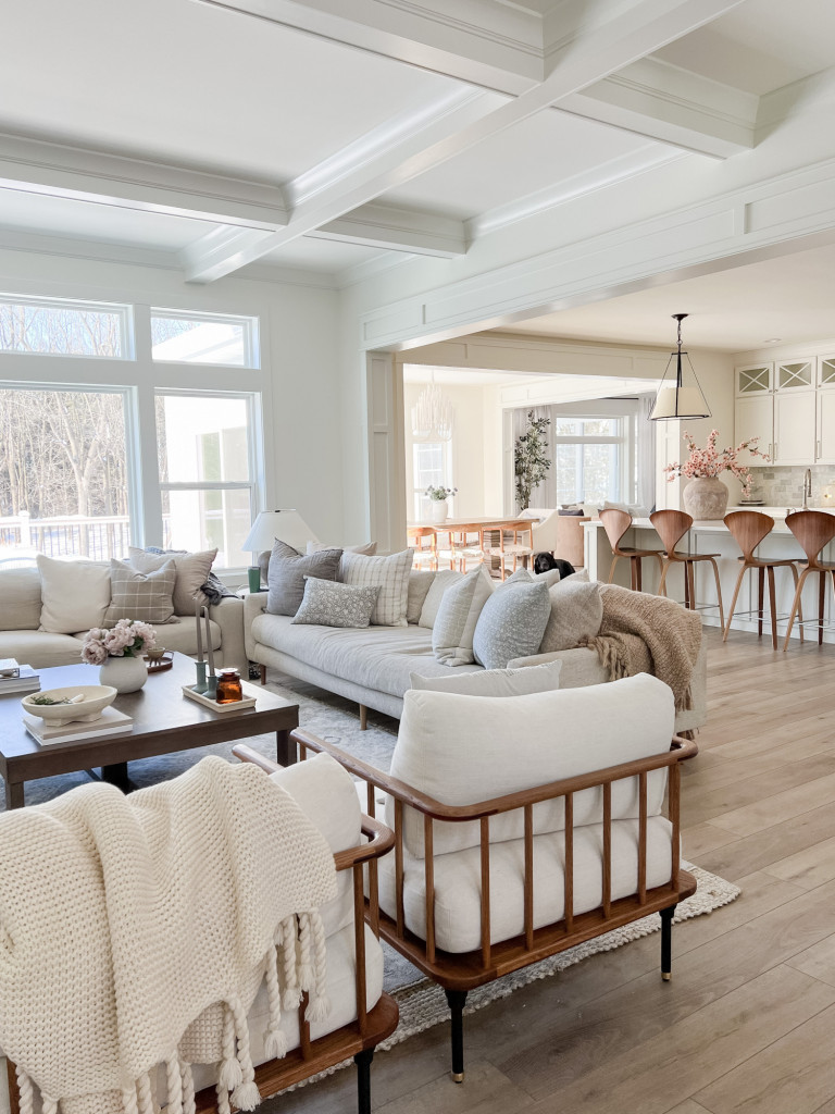 white paint living room