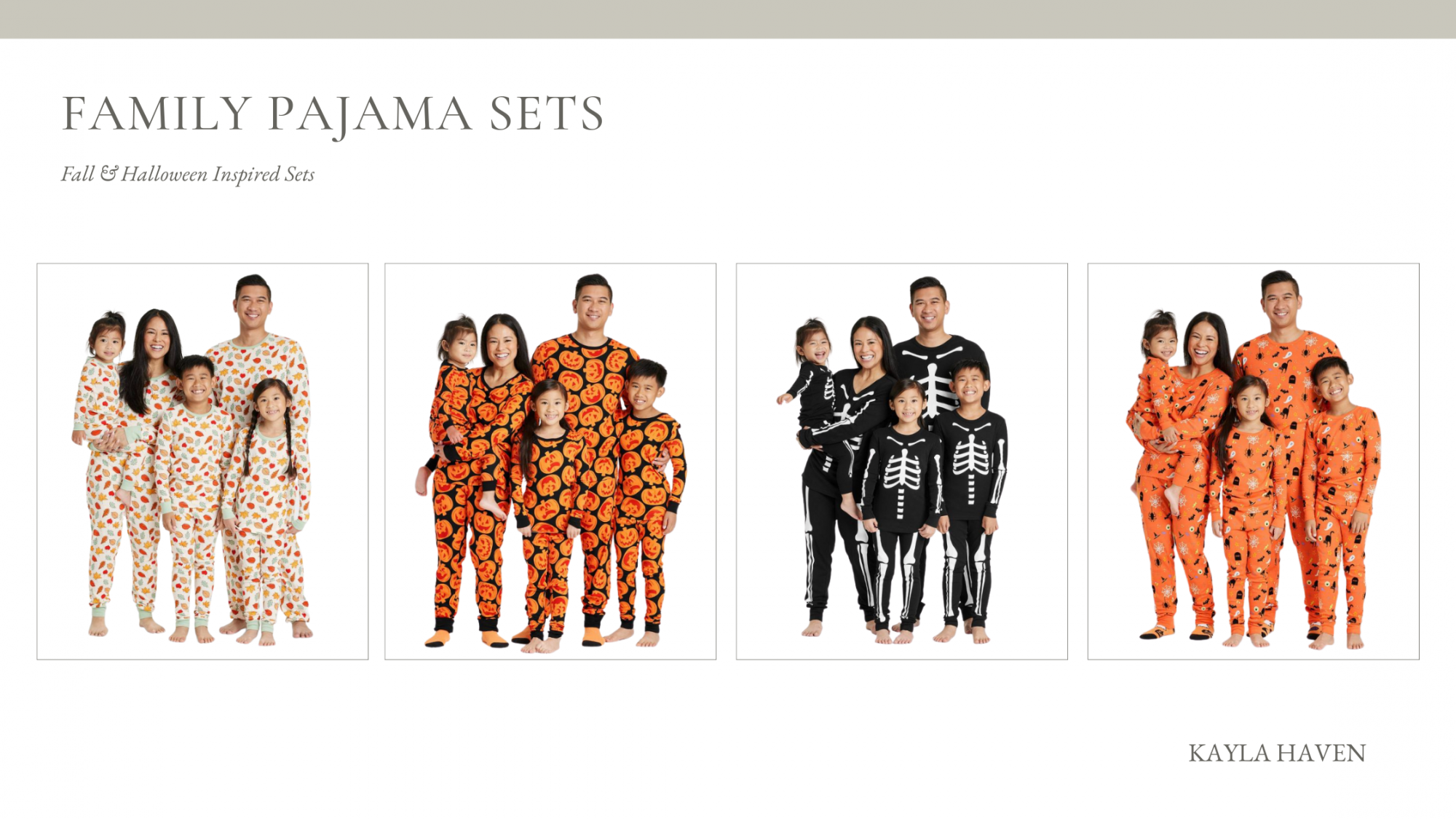 Fall & Halloween Inspired Family Pajama Sets — Kayla Haven