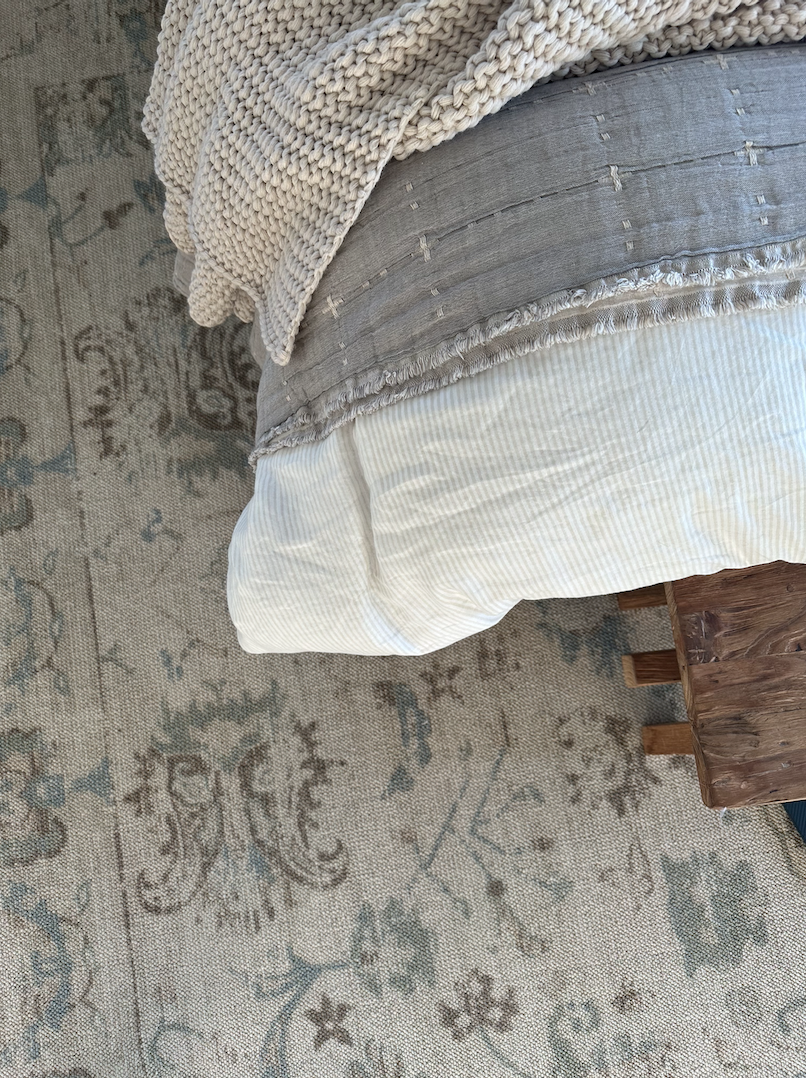 Area Rug and Bedding Refresh Bedroom